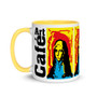 Blue, yellow, red el greco Apostle St. James the Greater pop art designer mug by neoclassical pop art 