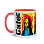 Blue, yellow, red el greco Apostle St. James the Greater pop art mug by neoclassical pop art  online store 