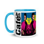 pink, yellow, blue el greco Apostle St. James the Greater pop art kaeaii mug by neoclassical pop art 