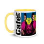 pink, yellow, blue el greco Apostle St. James the Greater pop art designer mug by neoclassical pop art 