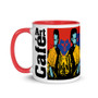 red, blue, yellow el greco Apostle St. James the Greater pop art mug by neoclassical pop art  online store 