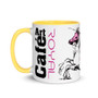 Pink leonardo da vinci royal horse cool mug by Neoclassical pop art