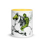 olive green leonardo da vinci royal horse mug with words
