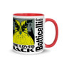 Alternate view of Botticelli Dante Self Portrait Mug with Color Inside.