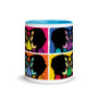 Botticelli Neoclassical pop art yellow blue designer coffee pop art mugs and cups for sale online