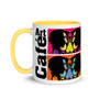 Botticelli Neoclassical pop art yellow blue designer collectors mugs and cups for sale online