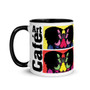 Buy Blue Pink Green Purple Yellow Borricelli Neoclassical pop art mug and drink your coffee in a contemporary pop art cup.  