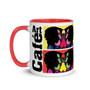 the best Blue Pink Green Purple Yellow Borricelli Neoclassical pop art mug and drink your coffee in a contemporary pop art cup.  