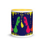 Sandro botticelli Athene Yellow, red, green, orange, pink art print coffee mug