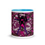 Alternate view of Da Vinci Vitruvian Purple Pink Pop Mug.