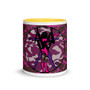 Alternate view of Da Vinci Vitruvian Purple Pink Pop Mug.