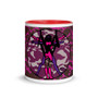 Alternate view of Da Vinci Vitruvian Purple Pink Pop Mug.