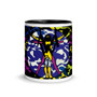 purple, yellow, pink, blue Da Vinci Pop Art Vitruvian Man Mug by Neoclassical Pop Art 
