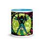 11 oz Leonardo da Vinci vitruvian man Green Bordo Black mug