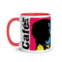 collectible Botticelli  yellow blue pink cute coffee mugs and cups for sale online by Neoclassical pop art