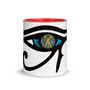 collectible  leonardo da vinci best blue yellow orange eye of ra  mug online by Neoclassical Pop Art