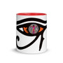  on sale cool leonardo da vinci best orange pink vitruvian man eye of horus eye of ra  mug online by Neoclassical Pop Art