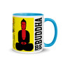 Yellow Red Black Buddha Be   "I Am Love" affirmation Spiritual mug by Neoclassical Pop Art