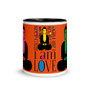 Green, Pink, yellow, blue, orange Buddha Be  "I Am Love" affirmation Spiritual mug by Neoclassical Pop Art