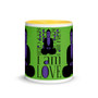 Green Lilac Buddha Be  "I Am Love" affirmation Spiritual mug by Neoclassical Pop Art
