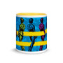 Blue light Purple Orange Michelangelo David mug