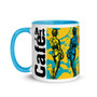 Yellow Pink Blue shop online Michelangelo David Neoclassical pop art coffee mug with words and letters by Neoclassical Pop Art
