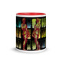 Michelangelo David Neoclassical pop art unique coffee mug with words and letters by Neoclassical Pop Art
