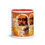 Alternate view of Da Vinci Self Portrait in Orange Mug with Color Inside.