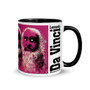 Leonardo da Vinci coffee pink mugs and cups by Neoclassical Pop Art