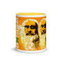 Leonardo da Vinci self portrait in purple orange teachers mug