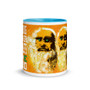 The best Leonardo da Vinci self portrait orange mug part of the art history collectible mugs by Neoclassical Pop Art