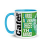 leonardo da vinci self portrait green coffee mugs and cups by Neoclassical Pop Art online store