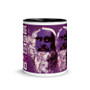 Leonardo da Vinci purple coffee mug part of Art Cafe' collection by Neoclassical Pop Art