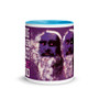 The best Leonardo da Vinci self portrait purple mug part of the art history collectible mugs by Neoclassical Pop Art