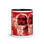 Leonardo da Vinci collectible red self portrait coffee mug by Neoclassical Pop Art