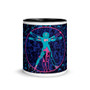 the best 11 oz Leonardo da Vinci neoclassical pop art vitruvian man pink blue