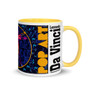 for sale collectible 11 oz Leonardo da Vinci neoclassical pop art space vitruvian man pink blue yellow coolest mug 