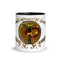 cool  Leonardo da Vinci yellow  black neoclassical pop art Coffee Mugs by Neoclassical Pop Art