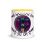 Leonardo da Vinci purple blue orange black Coffee vitruvian man Mugs