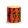 orange green yellow lilac Michelangelo David mug