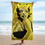 Marilyn Monroe yellow golden Luxury Towel by Neoclassical pop art