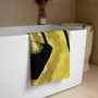 kawaii Marilyn Monroe yellow golden Luxury Towel by Neoclassical pop art