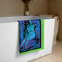 buy online Eduard Manet blue green nude woman batik art  towel by Neoclassical Pop Art 