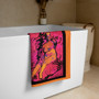 buy online Eduard Manet Orange Pink woman figure in nature collectible art towel by Neoclassical pop art