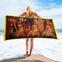 Eduard Manet brown yellow woman figure sitting on rock collectible art print towel