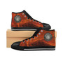 buy Da Vinci Men's High-top trendy Orange Sneakers by Neoclassical Pop Art fashion designer online brand store