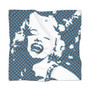 Monroe Pop Portrait in Blue & White Poly Scarf