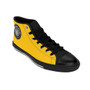 Da Vinci Yellow Men's High-top trendy Sneakers by Neoclassical Pop Art fashion designer online brand store