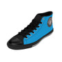 Trendy Da Vinci Light Blue Women's High-top Sneakers by Neoclassical pop art fashion designer online brand