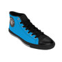Trendy Da Vinci Light Blue Women's High-top Sneakers by Neoclassical pop art fashion designer online brand